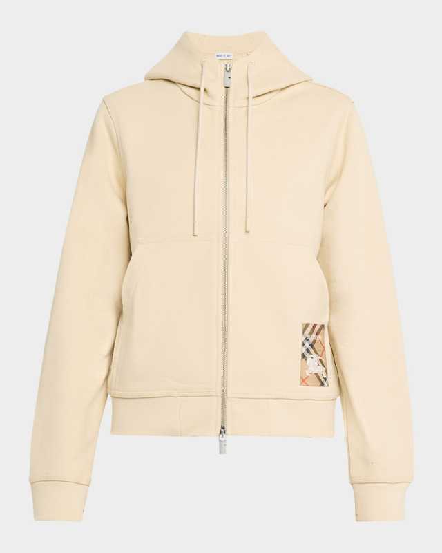 Logo Patch Zip-Up Hoodie